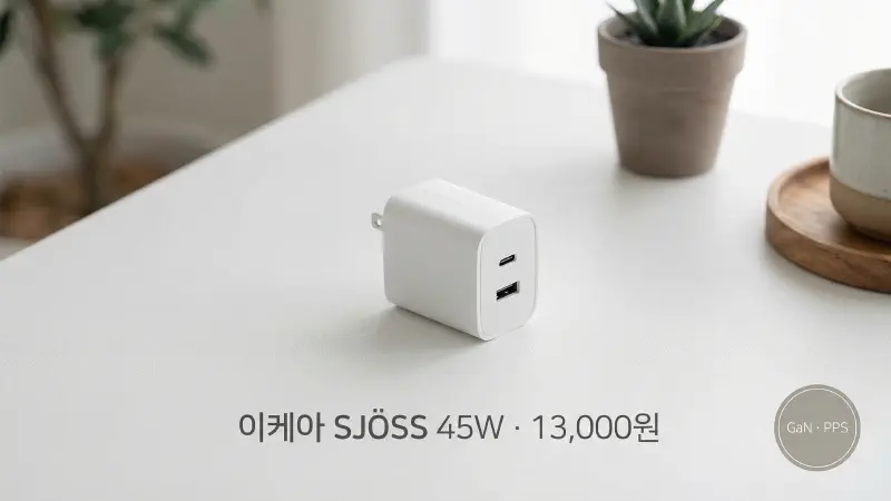 Featured image of post 이케아 SJÖSS 셰스 45W 충전기, 13,000원에 집어온 뜻밖의 득템