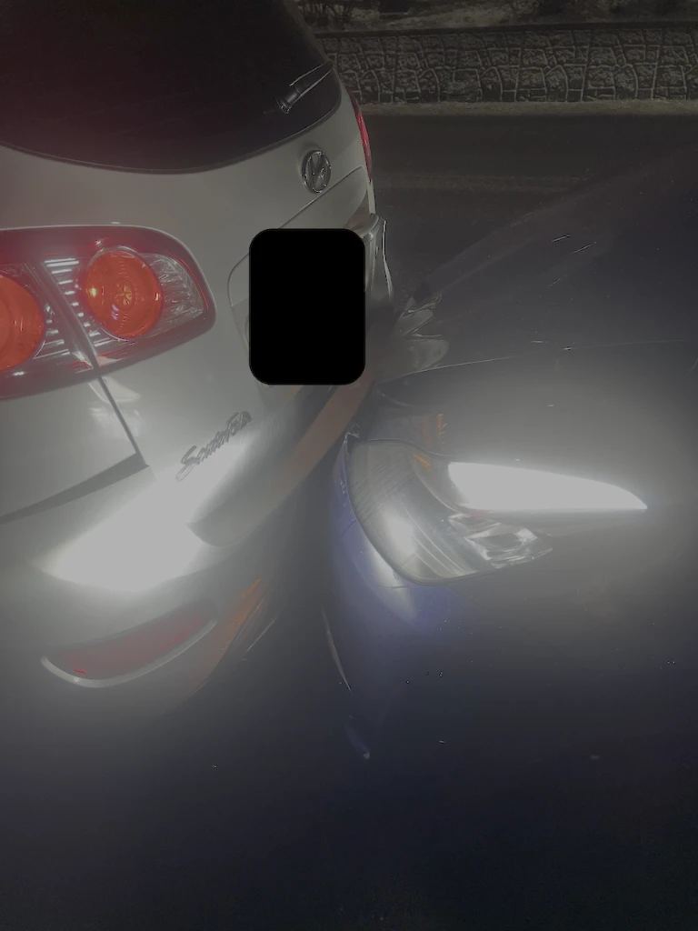 Accident Scene: Santa Fe meets Model Y