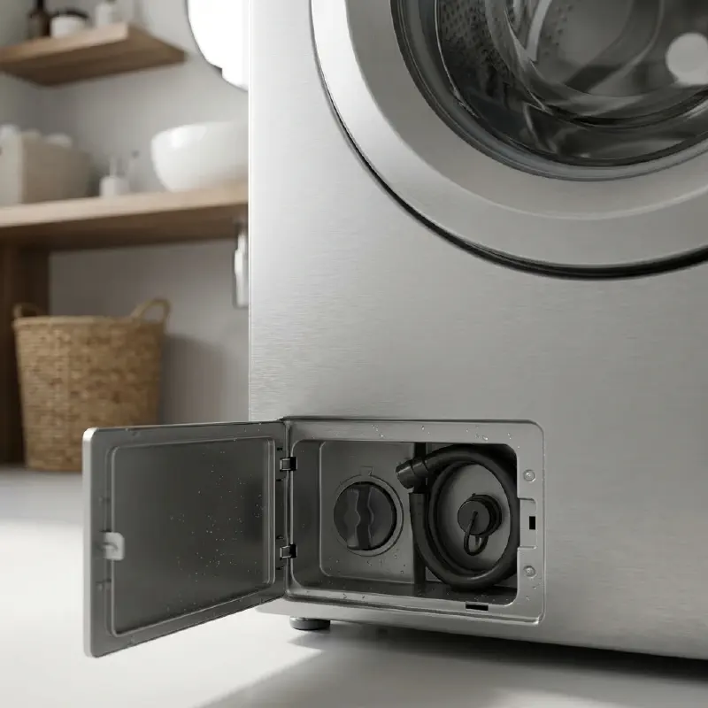 Featured image of post [생활 꿀팁] 겨울철 세탁기 배수 안됨(OE 에러) 해결: 얼어붙은 배수관 뚫기 힘들 땐 '수동 배수'로 탈출하기